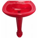 Mexican Talavera Pedestal Sink Rojo